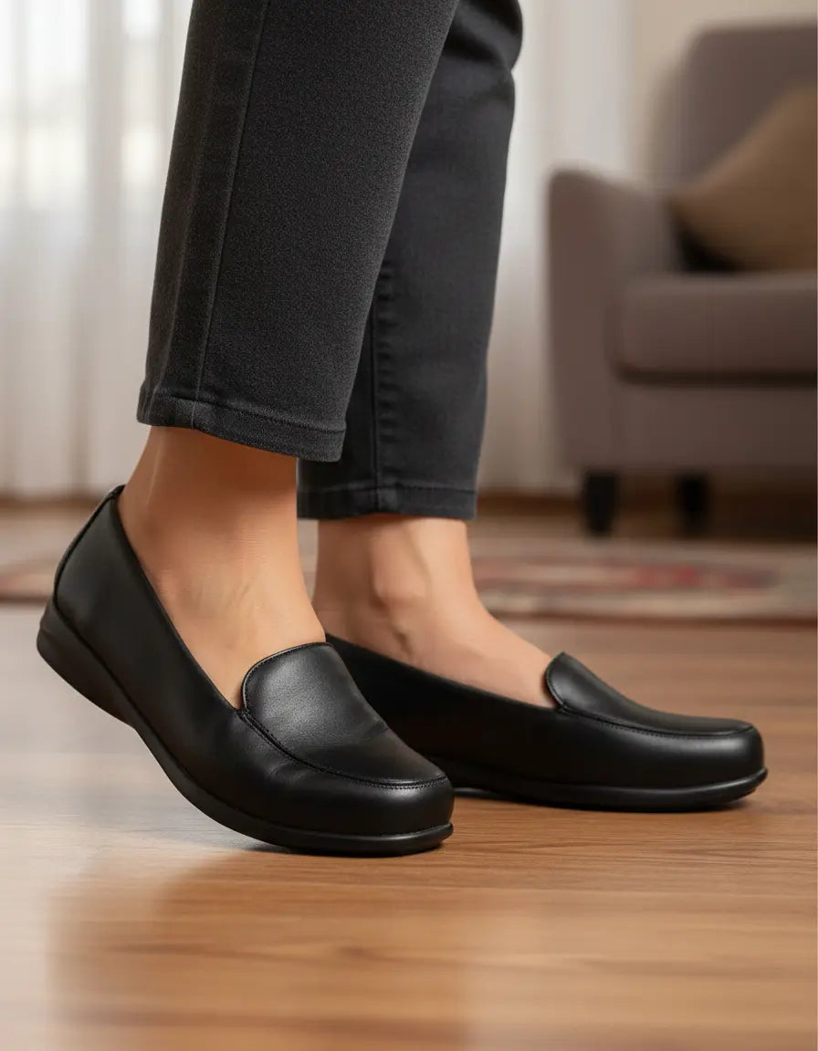 Zapato de Piel de Dama Negro 641