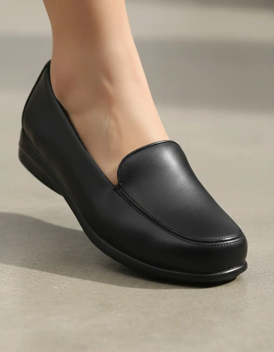 Zapato de Piel de Dama Negro 641