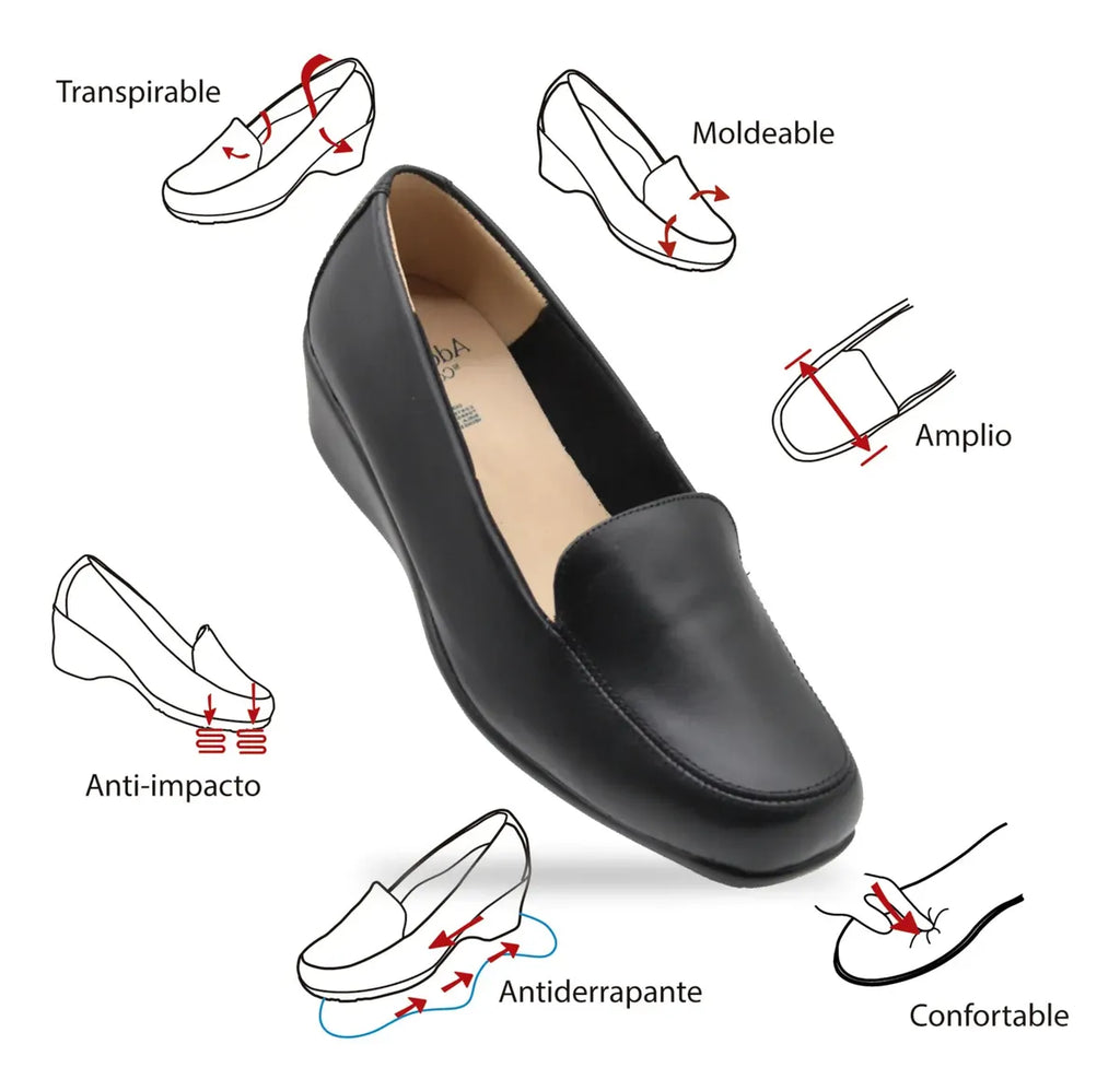 Zapato Piel Negro de Dama 641