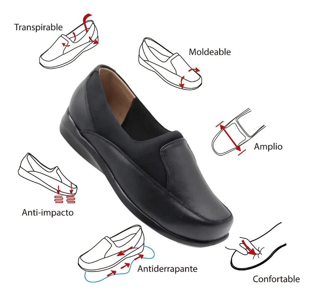 Zapato de Dama de Piel Negro 640