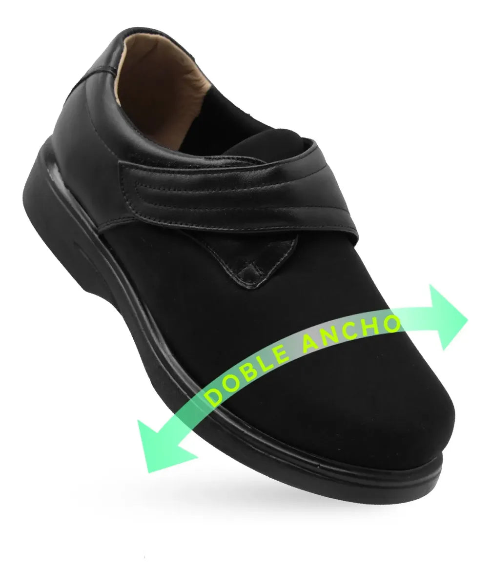 Zapato de Piel de Caballero ajustable Negro 350