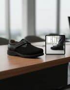 Zapato de Piel de Caballero ajustable Negro 350