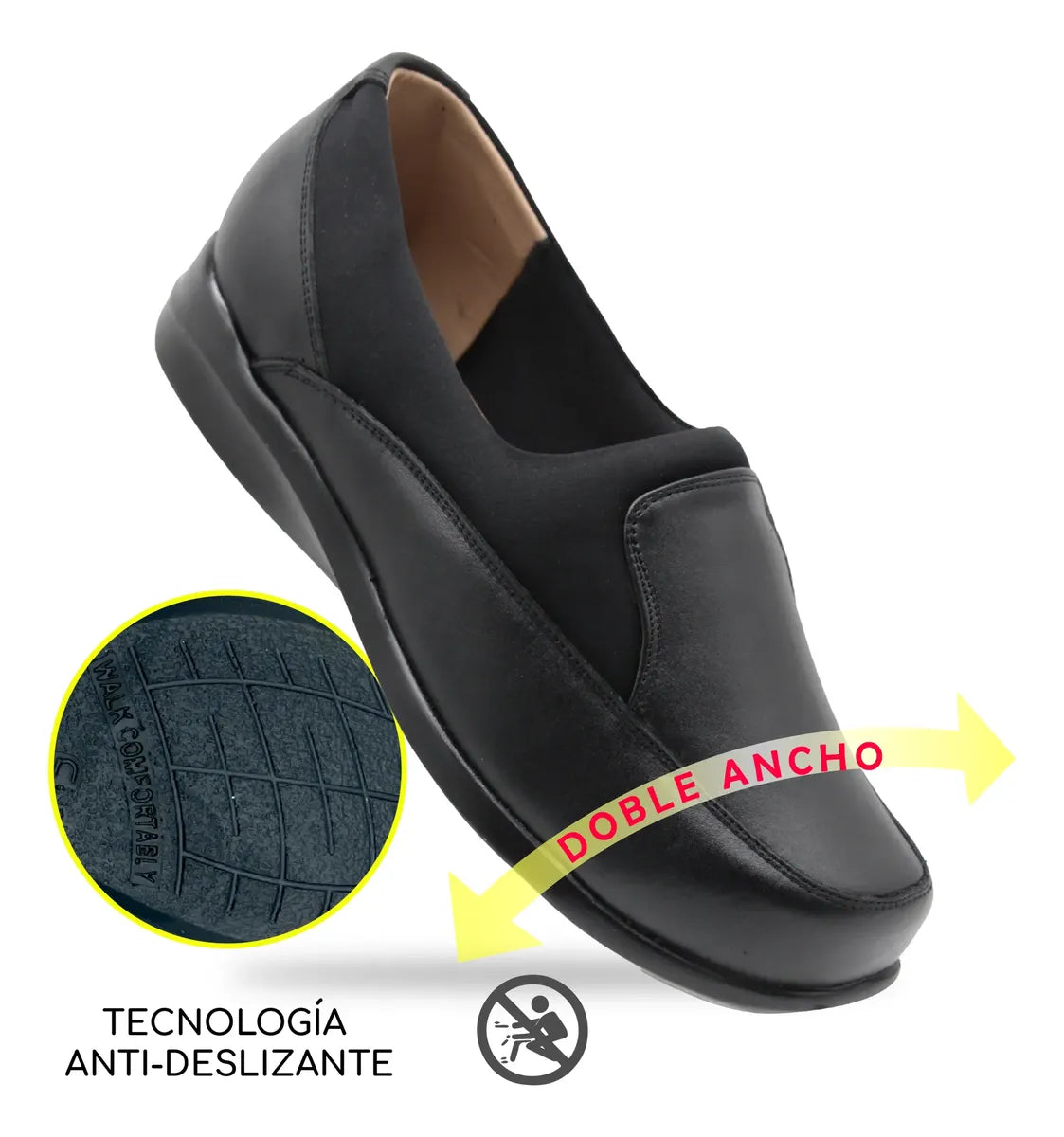 Zapato de Dama de Piel Negro 640
