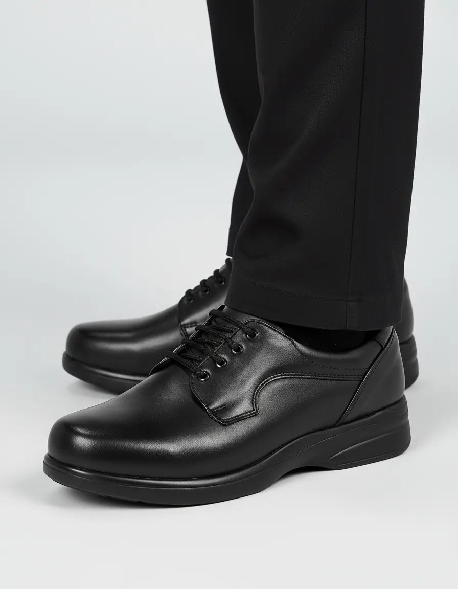 Zapato Piel Negro ajustable de Caballero 338